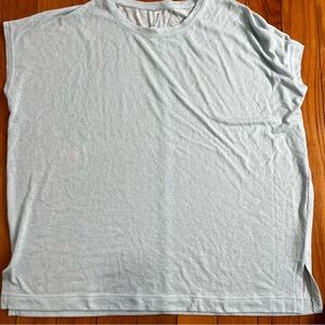 Light blue boxy muscle Top